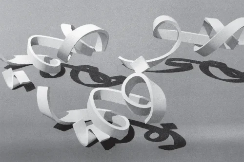 Kashida 3D typeface (3D print, 2009) by Yara Khoury Nammour and Melle Hammer